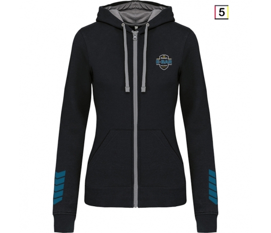 Hoody Full Zip - E-Bar -  Femme-Noir