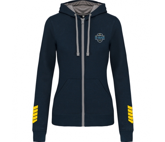 Hoody Full Zip - E-Bar -  Femme-Bleu Marine