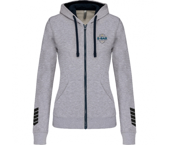 Hoody Full Zip - E-Bar -  Femme-Gris