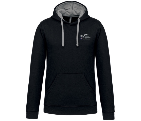 Hoody Contrasté - Equitation Romanaise - Unisexe-Noir