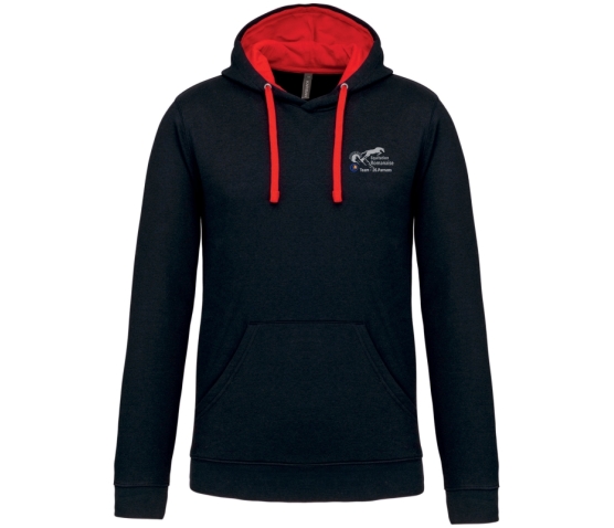 Hoody Contrasté - Equitation Romanaise - Unisexe-Rouge