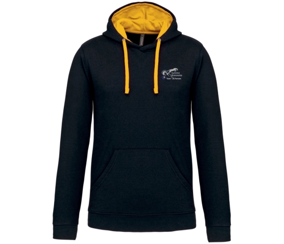 Hoody Contrasté - Equitation Romanaise - Unisexe-Noir Jaune