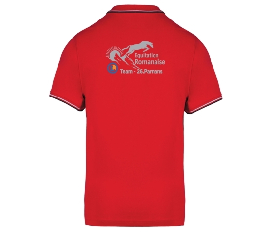 Polo - Homme - Equitation Romanaise-Rouge