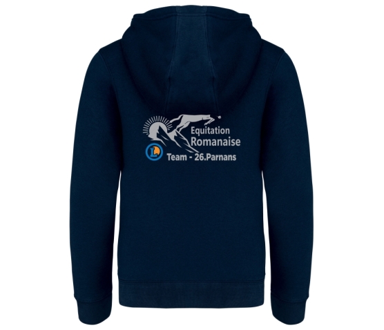 Sweat-shirt zippé - Enfant - Equitation Romanaise-Bleu Marine