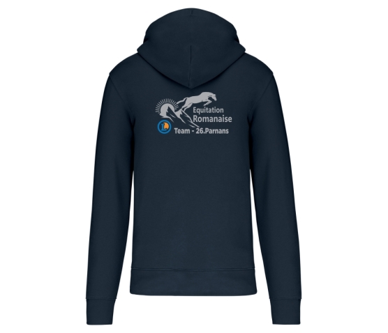 Sweat-shirt zippé - Unisexe - Equitation Romanaise-Bleu Marine