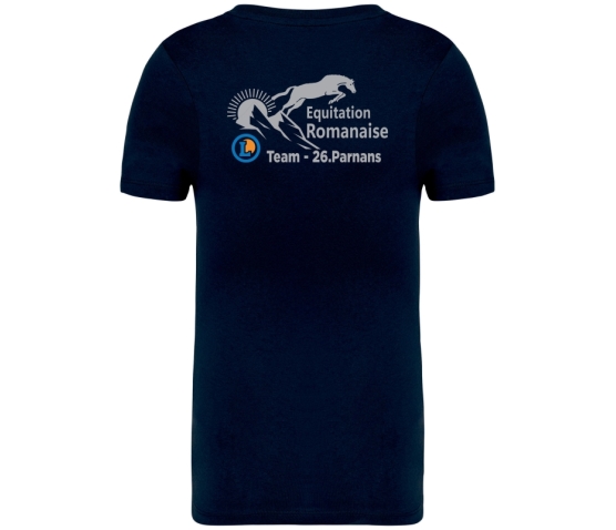 Tee-Shirt - Enfant - Equitation Romanaise-Bleu Marine