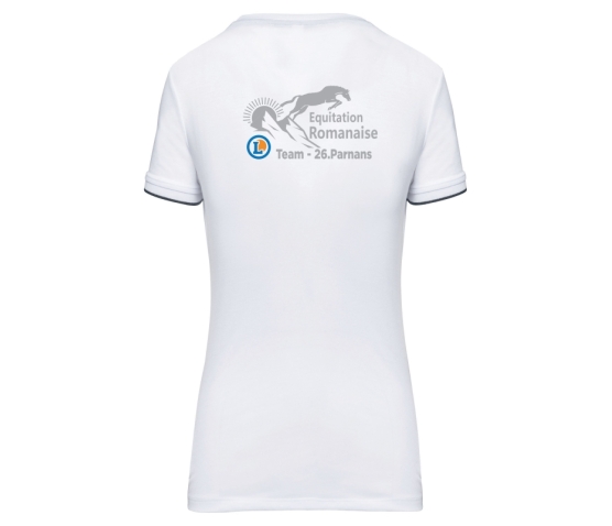 Tee-Shirt - Femme - Equitation Romanaise-Blanc