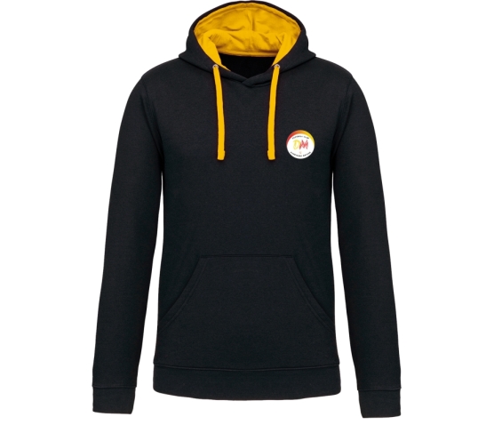 SWEAT-SHIRT CAPUCHE CONTRASTÉE - FC  DOMPIERRE MATOUR-Jaune