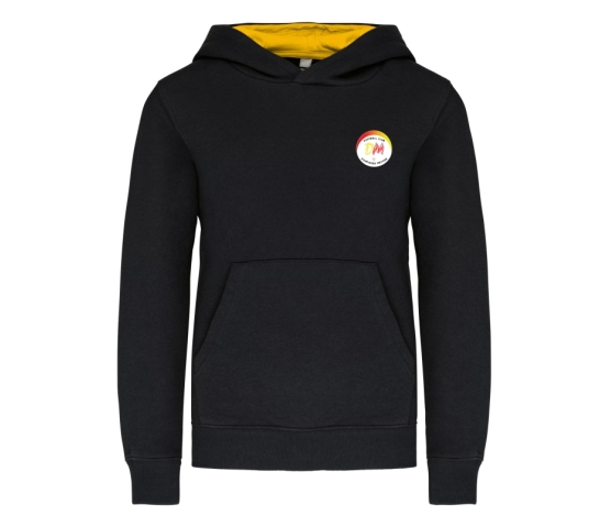 SWEAT-SHIRT CAPUCHE CONTRASTÉE - FC  DOMPIERRE MATOUR-Jaune