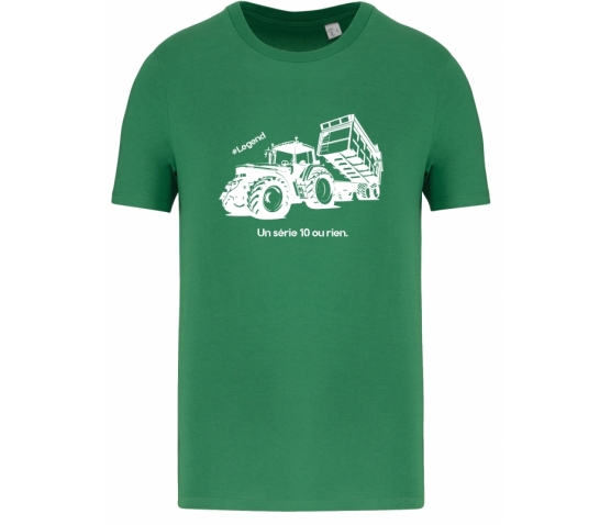 Tee-Shirt - Unisexe - Un série 10 ou rien - Vert-Blanc