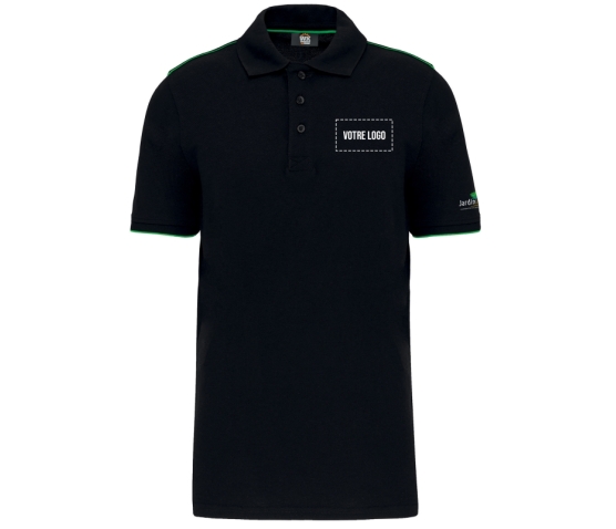 Polo contrasté - Homme - Jardiniers S.A.P-Vert