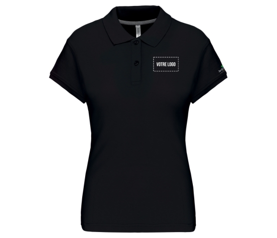 Polo - Femme- Jardiniers S.A.P-Noir