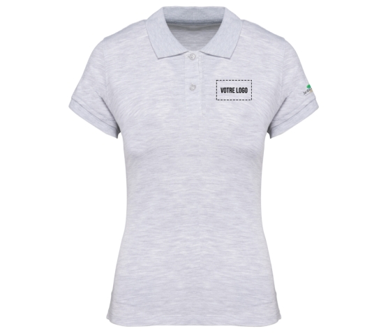 Polo - Femme- Jardiniers S.A.P-Gris Clair