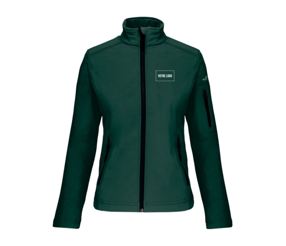 Softshell - Femme - Jardiniers S.A.P-Vert Amazone Chiné