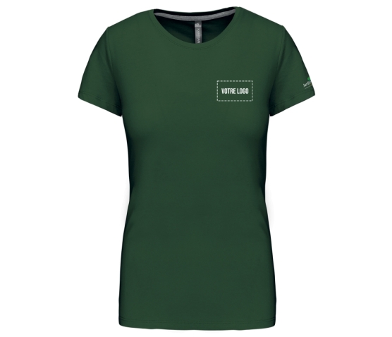 T-Shirt Col Rond - Femme - Jardiniers S.A.P-Vert Amazone Chiné