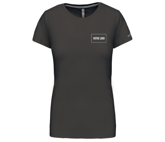 T-Shirt Col Rond - Femme - Jardiniers S.A.P-Gris Foncé