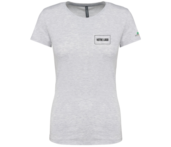 T-Shirt Col Rond - Femme - Jardiniers S.A.P-Gris Clair