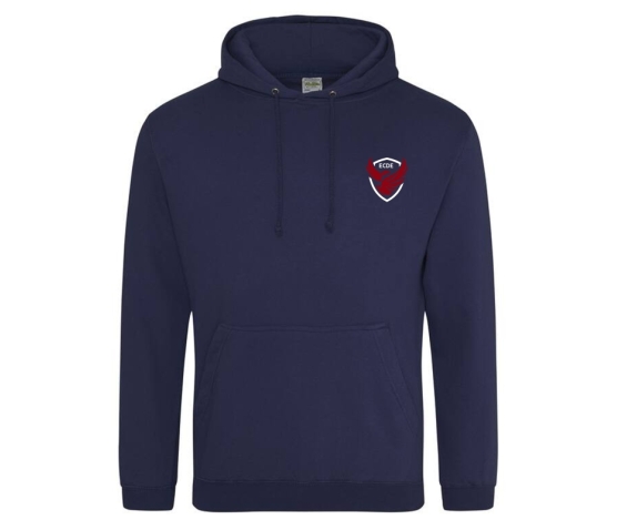 ECDE - Sweat à Capuche - Bleu Marine-Bourgogne