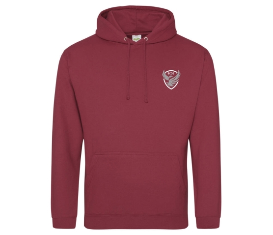 ECDE - Sweat à Capuche - Bordeaux-Gris Clair