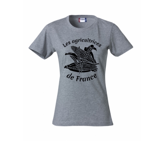 AGRICULTEURS DE FRANCE - T-SHIRT FEMME GRIS