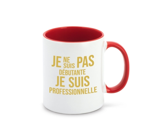 Mug - Je ne suis pas débutante-Rouge