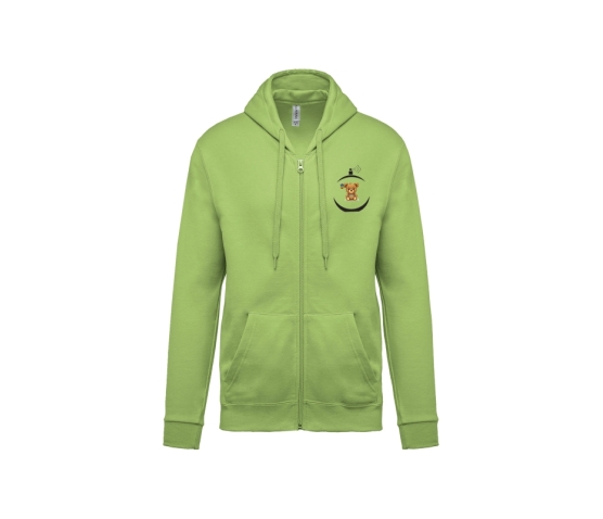 Sweat-Shirt Zippé - Unisexe - LGBT-Vert Clair