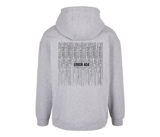 Hoodie - Error 404-Gris Clair