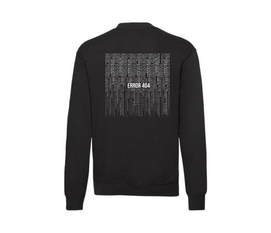 Sweat Col Rond - Error 404-Noir