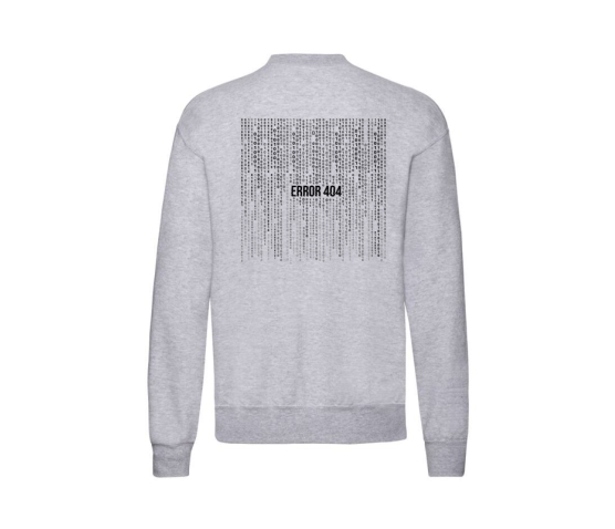 Sweat Col Rond - Error 404-Gris Clair