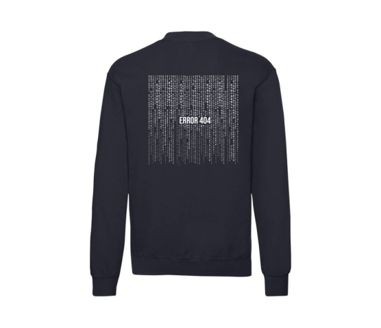 Sweat Col Rond - Error 404-Bleu Marine