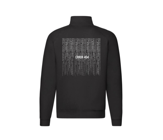 Sweat Col Zippé - Error 404-Noir