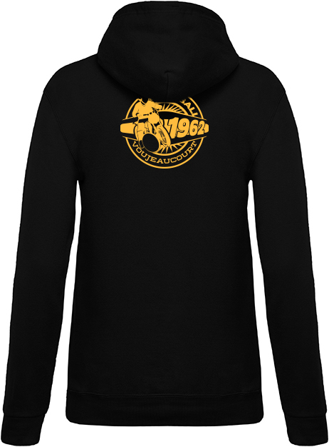 sweat noir et jaune